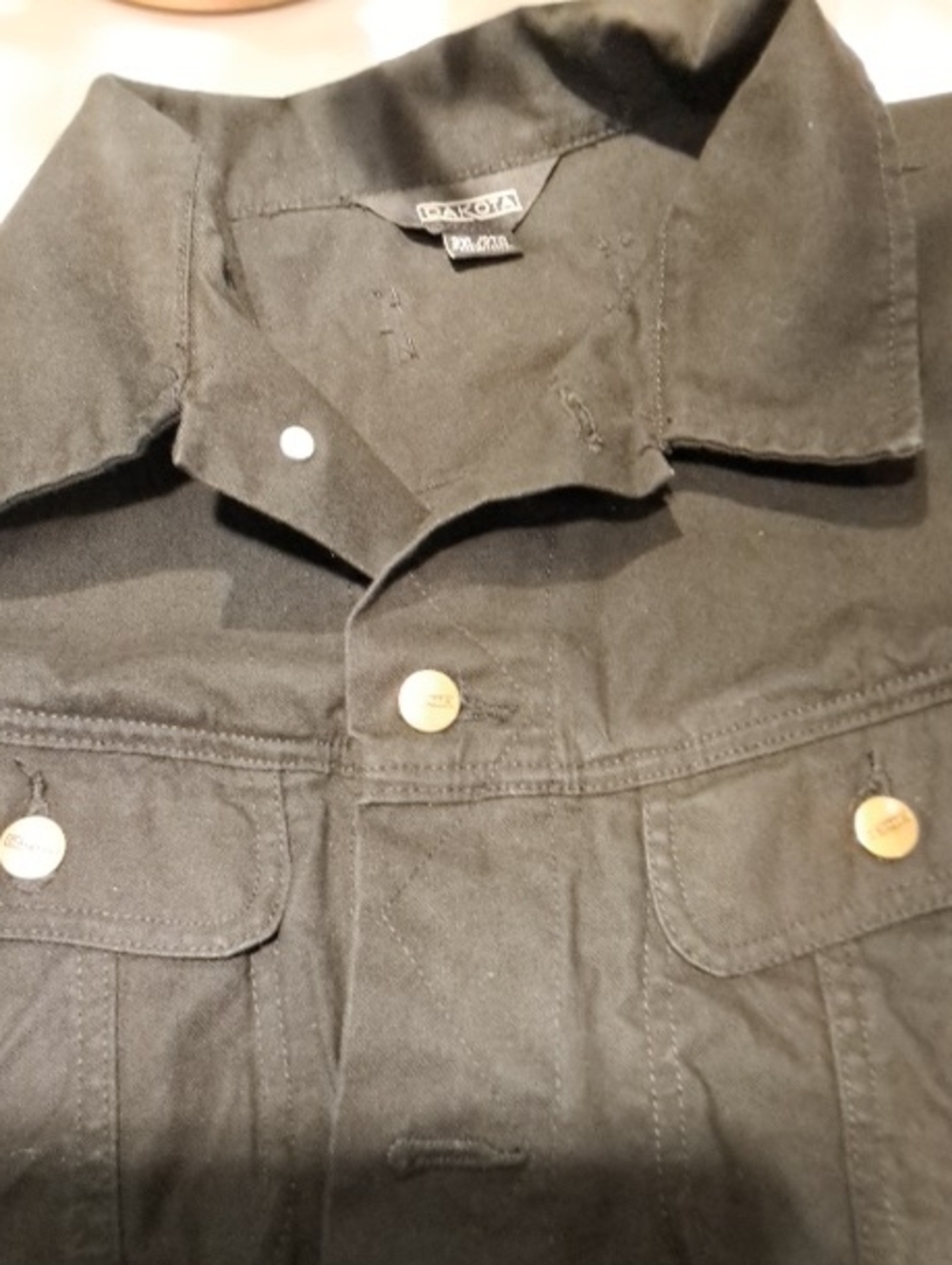 Black Men's Denim Jacket - Dakota